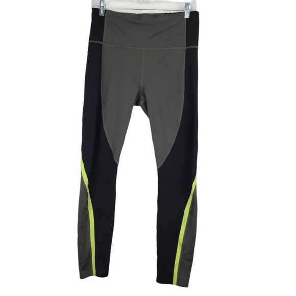 Athleta Spar Color block 7/8 Leggings Olive Green Medium - Picture 2 of 7